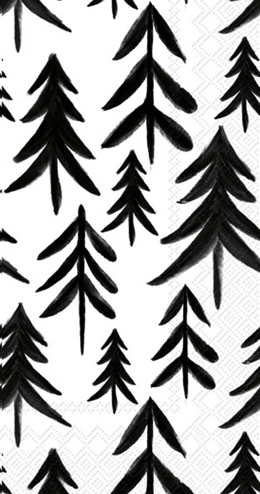 Paper Guest Towels Black &amp; White Trees