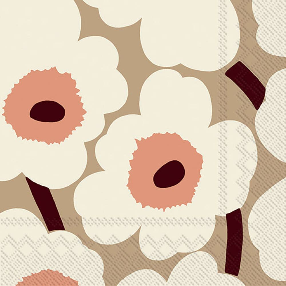 Paper Cocktail Napkins Marimekko Unikko Cream