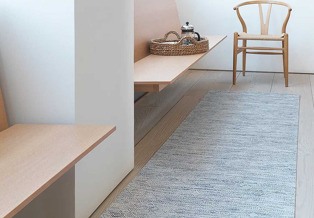 Chilewich Thatch Floor Mat in Dove - Grounded