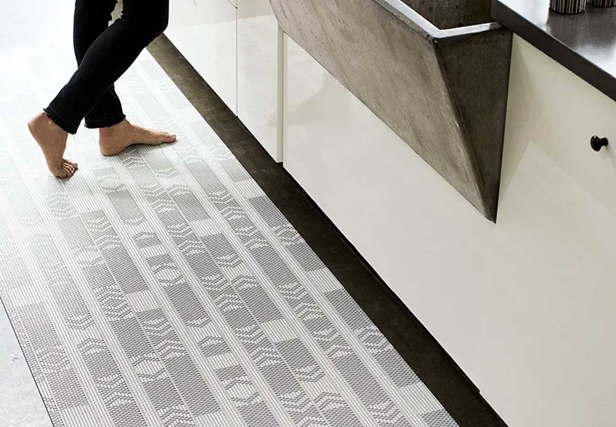 Chilewich Quill Floor Mat in Forest - Available at Grounded